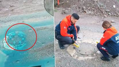 Panik yaratmıştı! Rögardan taşan mavi suyun sırrı ne? Valilik açıklama yaptı